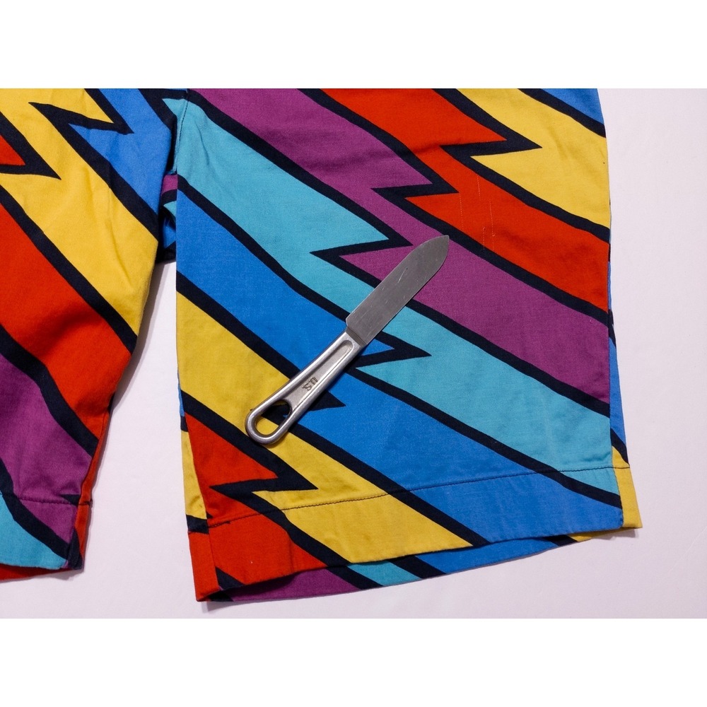 LOUDMOUTH GOLF Men's Shorts Zig Zag Lightning Blue Red Yellow ~ Fits 38 - Picture 4 of 8